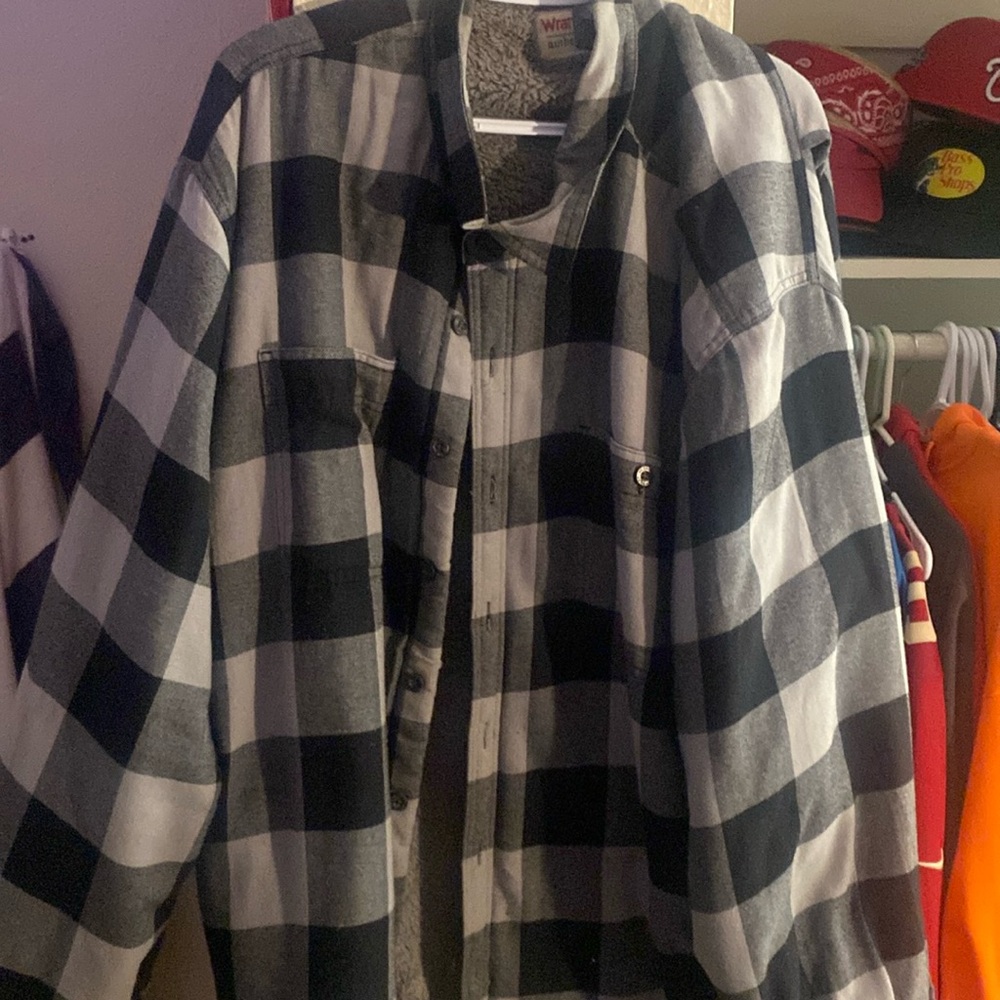 Black and gray wranglers jacket